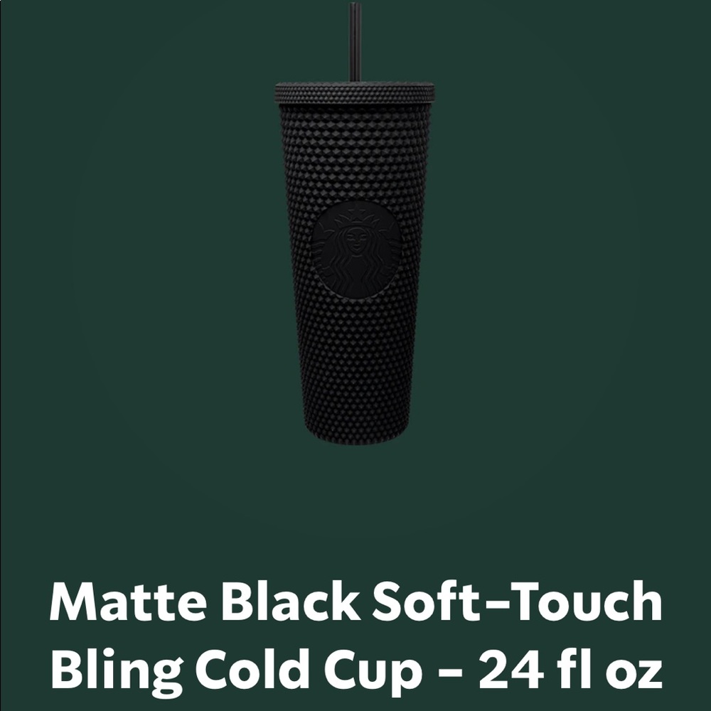 🆕Starbucks Matte Black Studded 24oz Tumbler Cup
